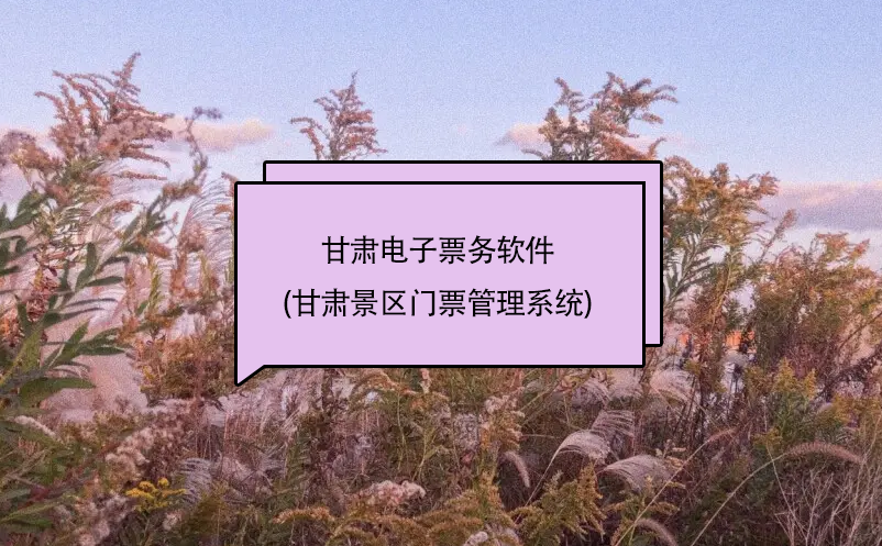 甘肅電子票務(wù)軟件(甘肅景區(qū)門(mén)票管理系統(tǒng))
