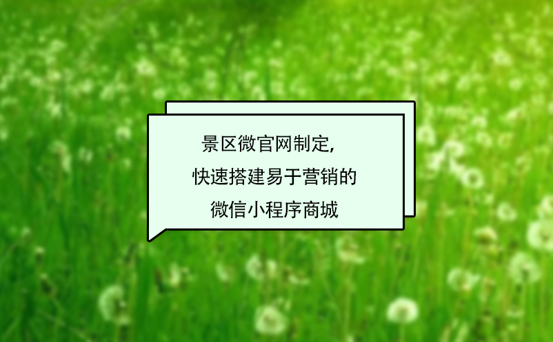 景區(qū)微官網(wǎng)制定，快速搭建易于營銷的微信小程序商城
